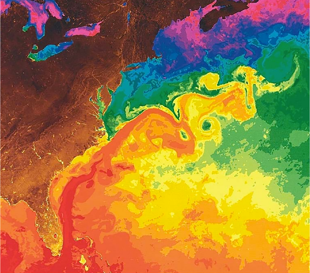 a heat map of the eastern united states and atlantic ocean